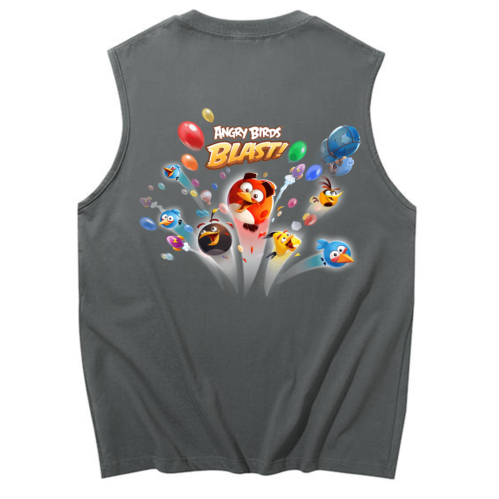 （画像用） Angry Birds アングリーバード コットン100％タンクトップ（背面プリント）